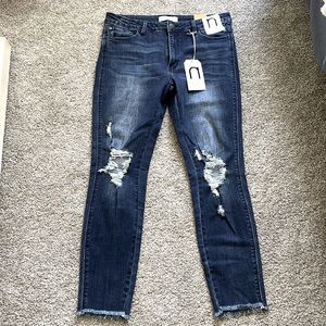 Nana Macs Mid Rise Distressed Denim Jeans